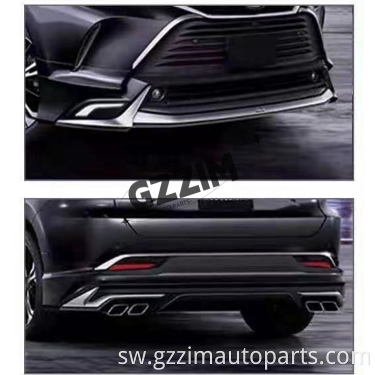 Mbele ya plastiki na kit bumper mwili kwa 2022 Harrier m Kit Kit Kit